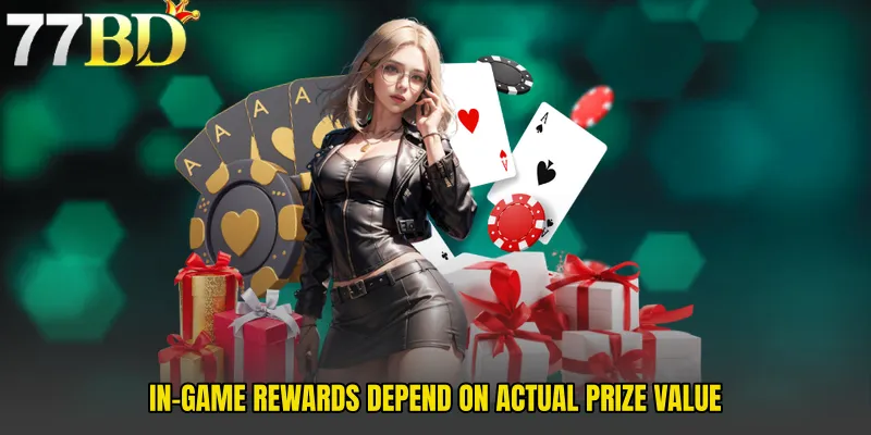 In-Game Rewards Depend On Actual Prize Value