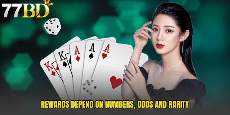 Rewards Depend On Numbers, Odds And Rarity