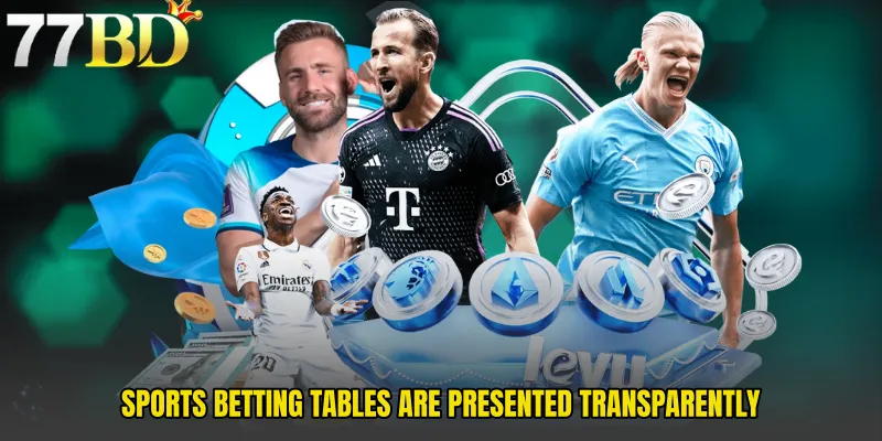 Sports Betting Tables Are Presented Transparently