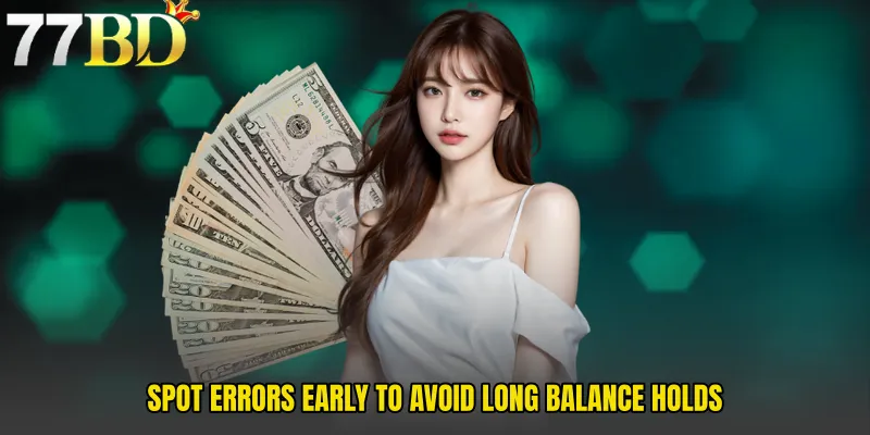 Spot Errors Early To Avoid Long Balance Holds